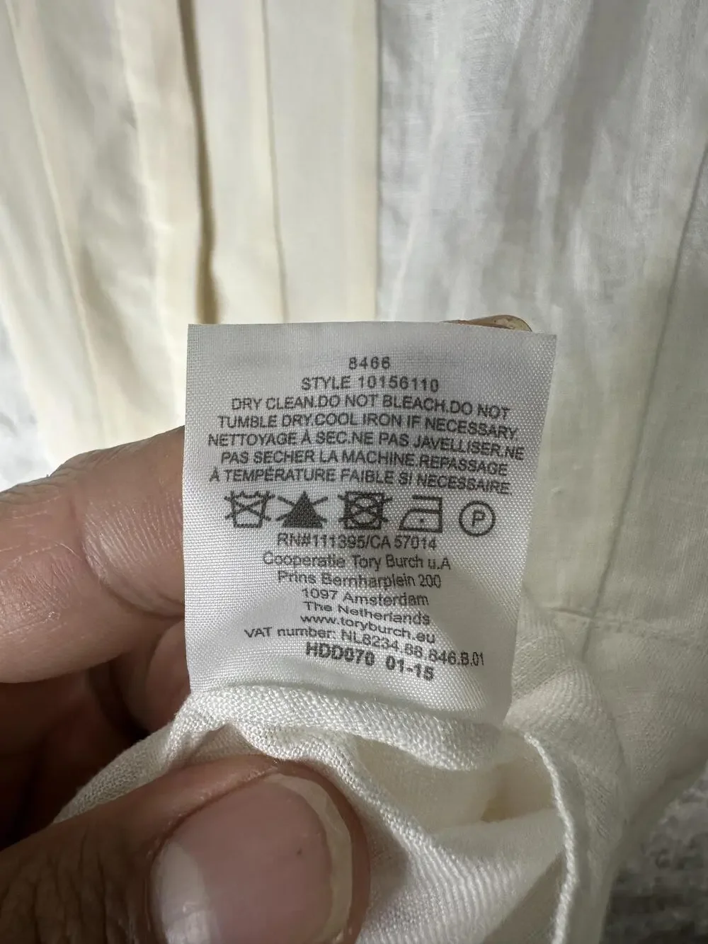 Tory Burch Blouse Womens Small White Silk Linen Pleated Sleeveless Collared Top
